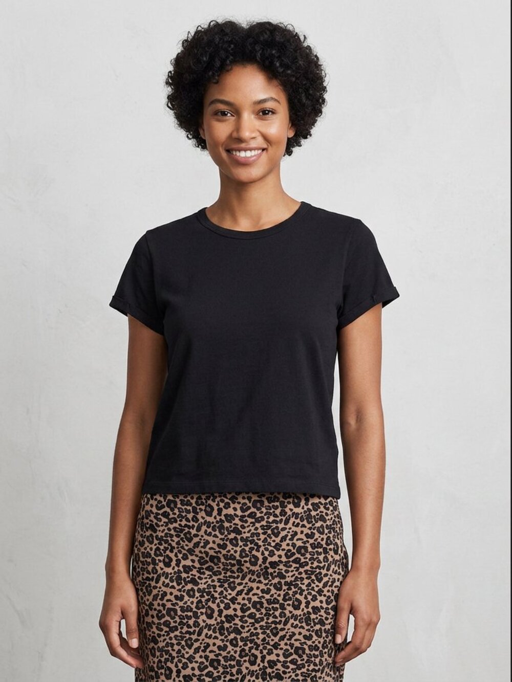 Rag & Bone Kelley Boxy Cotton Jersey Tee NWT Small Black Crewneck